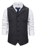 Lorvard Herringbone Tweed Vest