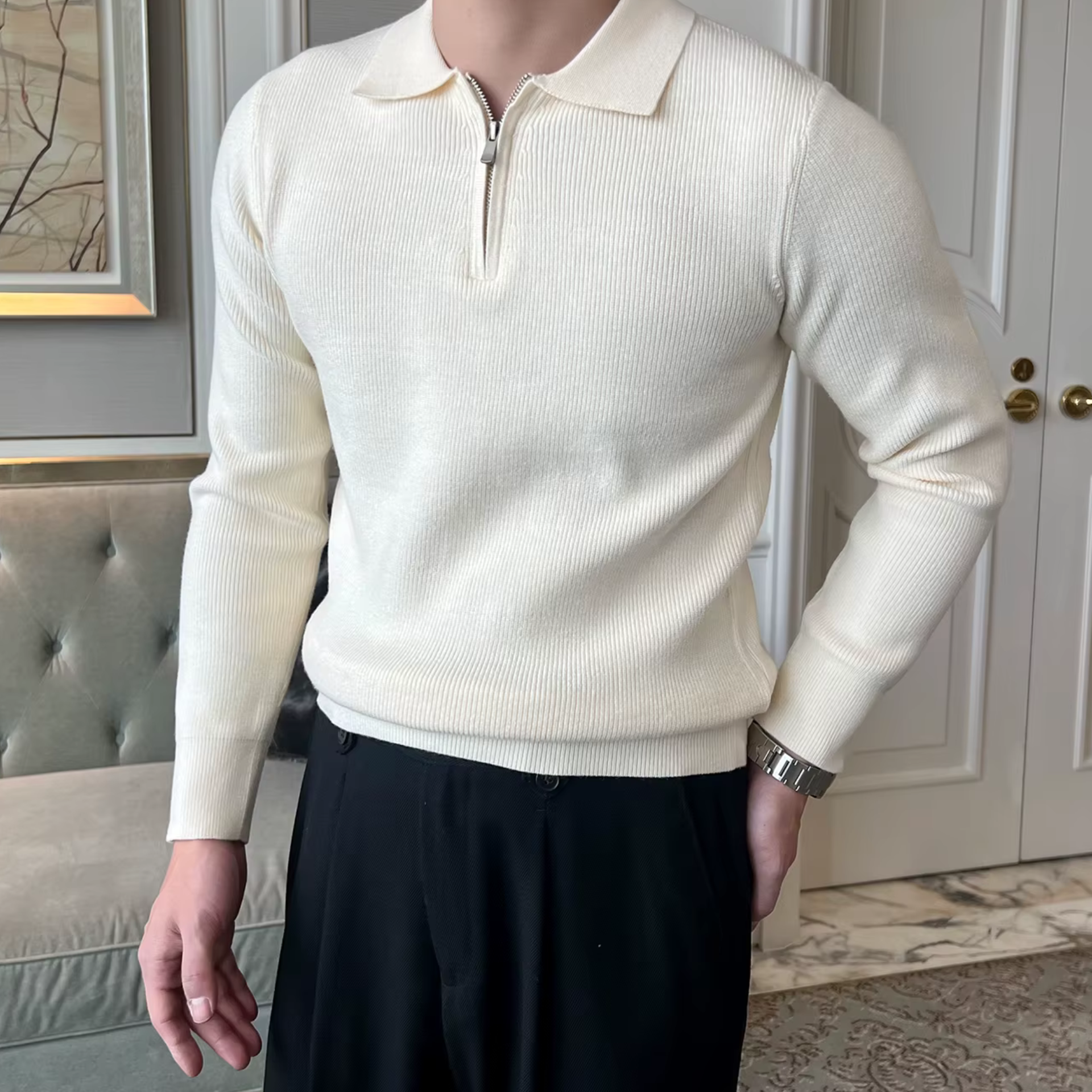 Lorvard Half-Zip Knit Sweater
