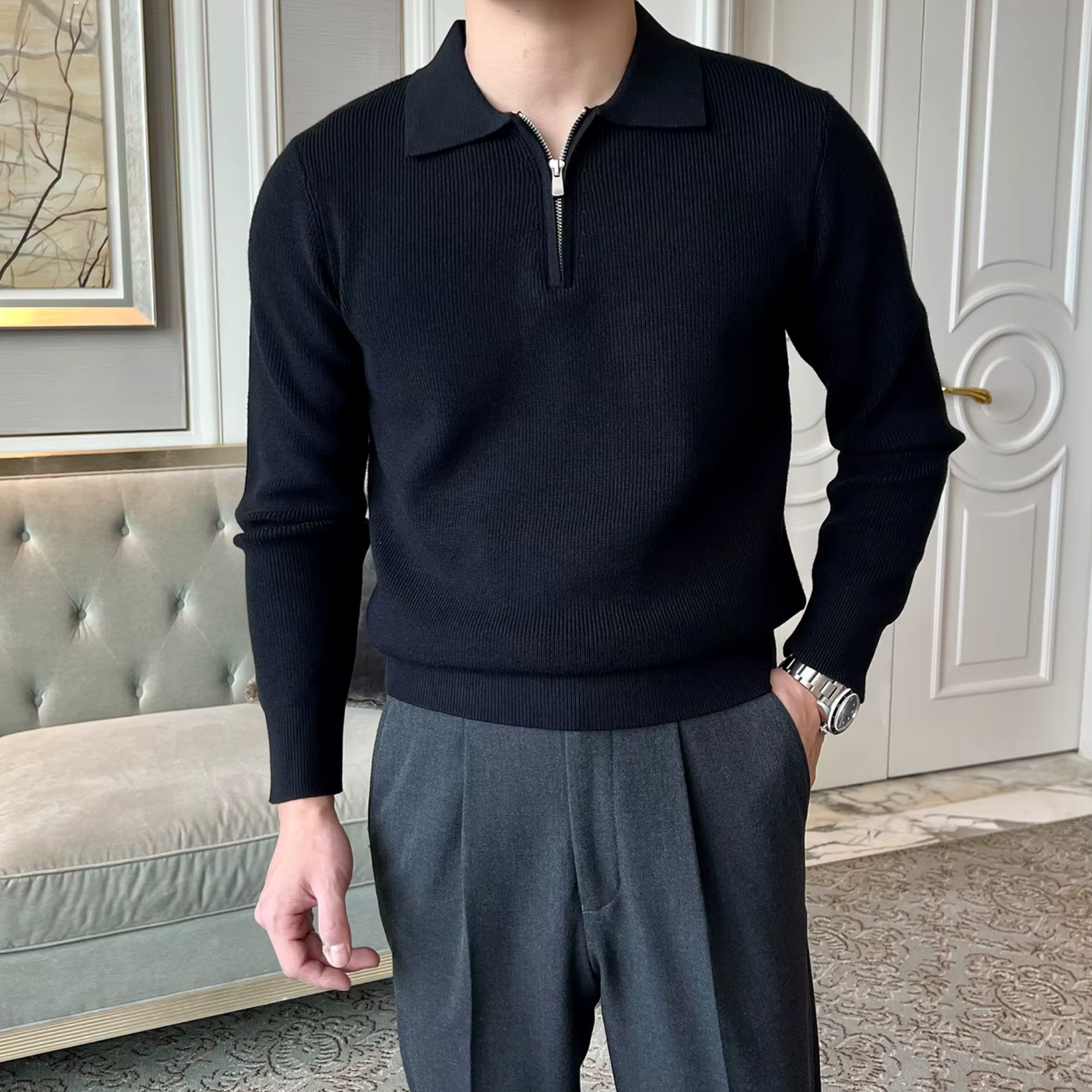 Lorvard Half-Zip Knit Sweater