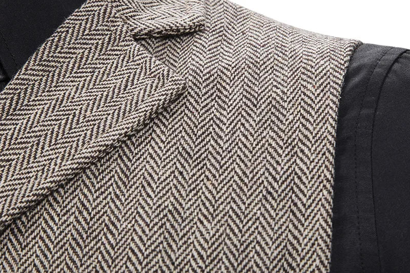 Lorvard Herringbone Tweed Vest