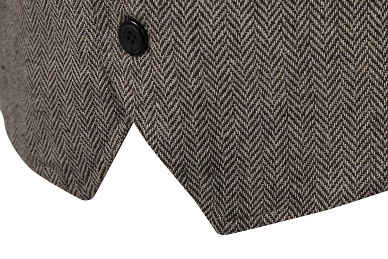 Lorvard Herringbone Tweed Vest