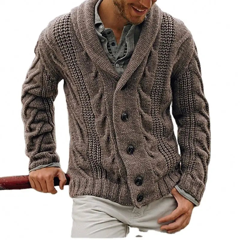 Lorvard Shawl Collar Knit Cardigan